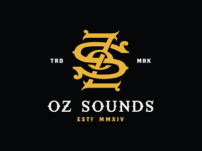 Oz Sounds Logotype customtypes label logo logotype monogram music record