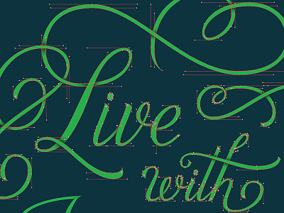 Live with Intention Lettering Coloring bezier coloring handles handlettering illustrator inspiration lettering motivation vectorlettering