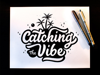 Catching The Vibe Lettering florida hand lettering hiphop lettering quasimoto sketch vibe