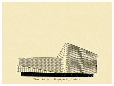 The Harpa affinity architecture design harpa iceland illustration lines music reykjavik venue