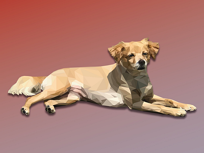 GeoRiley animals design dog geometry illustration pets polygon simple