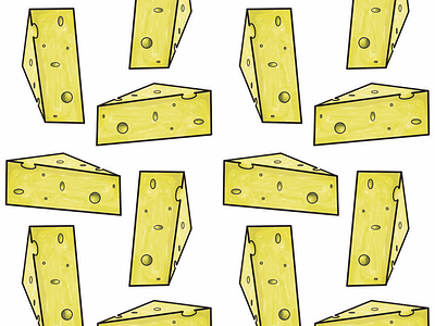 Cheese Redux affinity designer cartoon cheese food illustration pattern vector brush