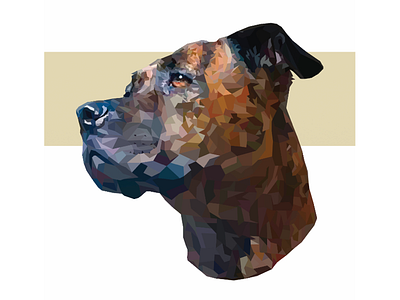 Tilley affinity art design dog dogs illustrator pets polygons poster print