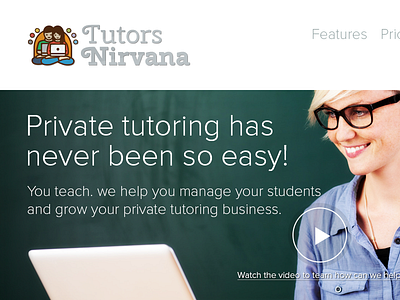 Tutors Nirvana | Startup Website Redesign nirvana redesign startup tutors website