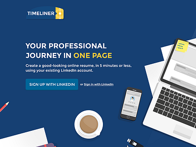Timeliner UI Bundle - Free PSD designer developer portfolio resume timeline