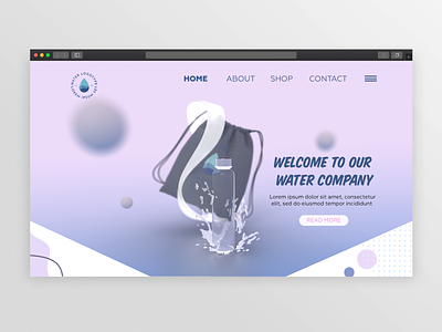 Website atmosphere branding design logo minimal page design ui water web webdesign webpagedesign website
