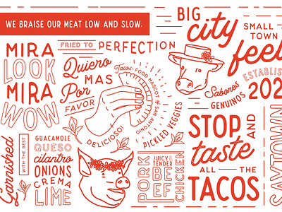 2// Window Decal | SayTown Tacos decal restaurant branding sanantonio taco tacos texas typogaphy window