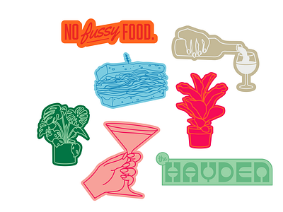 Hayden Restaurant Sticker Icons