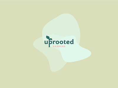 uprooted gardens rebrand concept garden logo nature roots