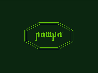 Pampa, TX blackletter dribbbleweeklywarmup green harvesters hometown pampa small town sticker texas