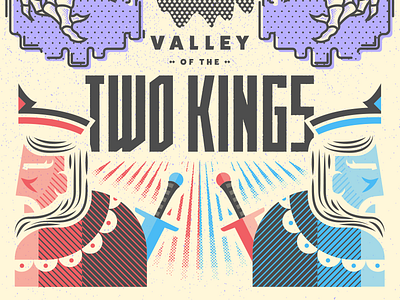 Valley of the Two Kings dungeons and dragons kings poster riso