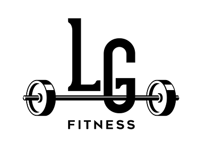 LG Fitness logo fitness lifting logo monogram monogram logo weights