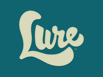 Lure hand lettering logo typography