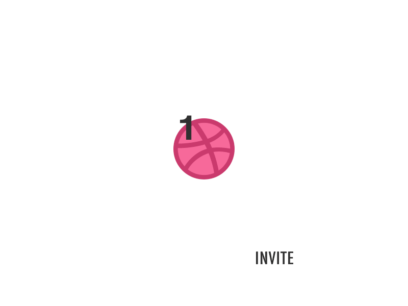Dribbble Invite Giveaway 2d 2d animation adobe after effects animation basketball design dribbble dribbble invite flat gif illustration invites loop photoshop shape layers