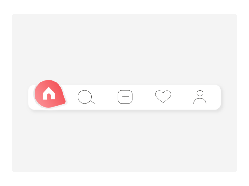 Instagram Menu Reimagined animation app button icon instagram ios menu menu navigation minimal navigation principle principle for mac ui ui ux ux