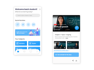 Learning App learning ui ux app