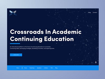 Event Website for University - Hero Section adobe xd design hero section homepage overview ui uiux university user experience user interface ux web design webdesign webflow