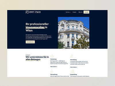 Real Estate Website Vienna adobe xd design hero section real estate realtor ui user experience ux vienna web design webdesign webflow