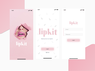 Lipkit Login Screens app login logo ui