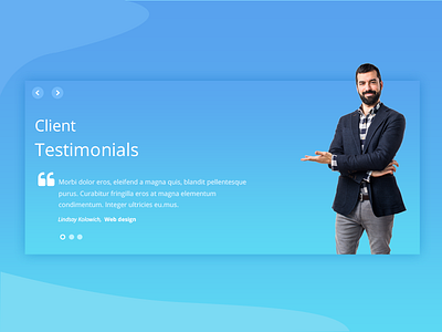 Client Testimonials design ui