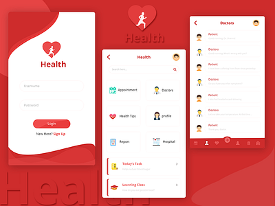 Health App Design app design ui web