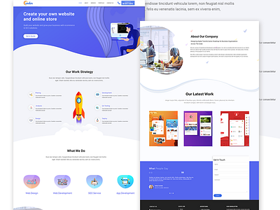 Landin Page Design design web