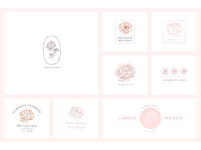 The Precious Peony Logo Collection