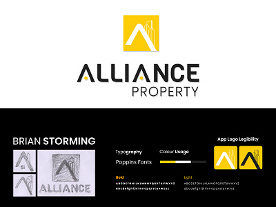 Alliance Property Logo Design. branding design graphic design icon illustration logo typography virtualcoders