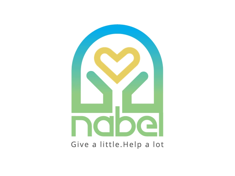 Nabel - For charity aftereffects animated brand branding charity color dahish design donate flat illustrator logo vector