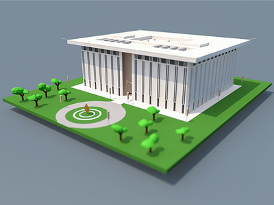 Government Building 3d animation app art building c4d goverment ksa landing page mobile modeling motion render ux web