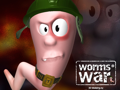 Worms War character 3D modeling 3d character design modeling war worm