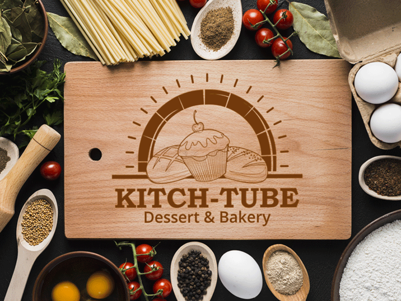 Kitch Tube art brand cake channel cook design illustrator kitch logo