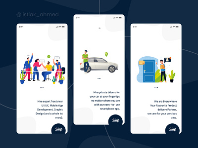 Onboarding Screen for on demand  App