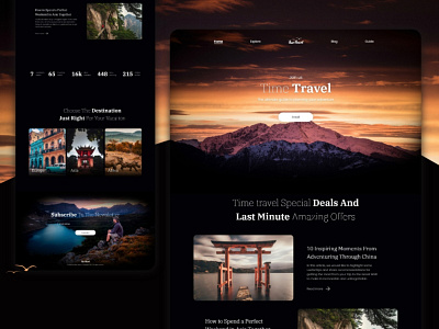 TimeTravel - Traveling Landing Page