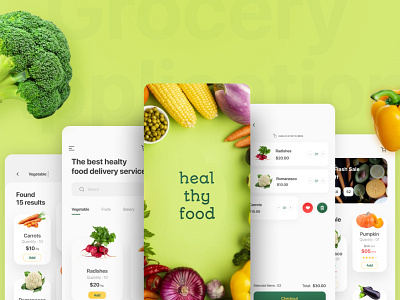 Grocery App app card clean commerce delivery delivery app design e commerce e shop ecommerce green minimal online shopping popular shop store stuff design trend trendy ui