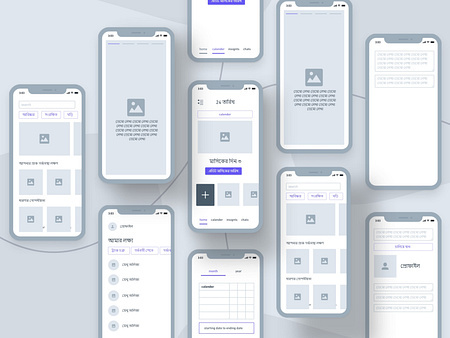 Wireframe of Pregnancy time Period by Istiak Ahmed on Dribbble