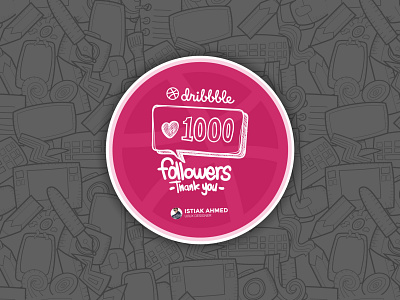 1000 Followers 1000 1k art clean design doodle doodles dribbble follow followers illustraion trend ui ux