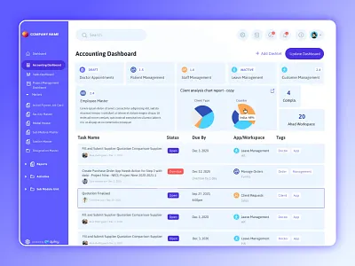 Project Managment dashboard -Accounting Screen V1.0 accounting app accounting dashboard accounting tool dashboard finance finance accounting financial dashboard financial metrics financial tool fintech fintech product management tool online accounting project manage project management saas visual identity web app