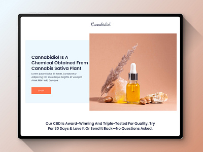 CBD Products Landing page