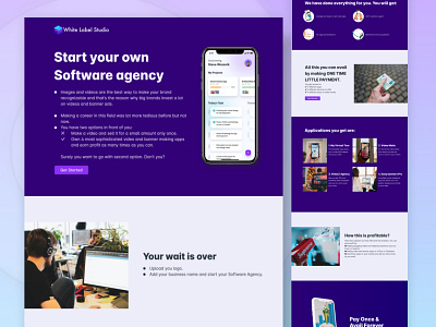 Software Agency Landing page