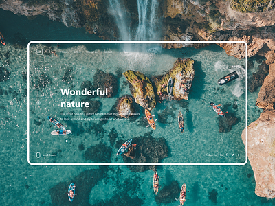 Nature Landing Page design concept