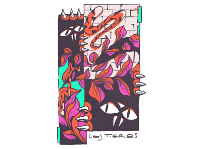 Los Tigres drawing graffiti illustration tiger