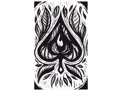 Ace Of Spades ace of spades acrylic black drawing illustration tattoo