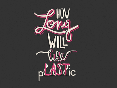 How long will we last? design dribbble environment first firstpost firstshot grain graphicdesign handletter handlettering handletters illustration plastic poster poster design psd typography typography art vintage waste
