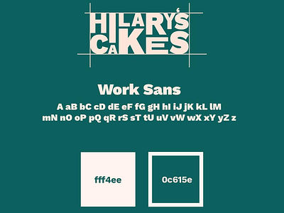 Hilary’s Cakes Logo Design bakery branding cake cakes confectionary logo type typography