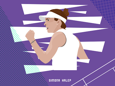 Simona Halep Illustration halep illustration sports sports art tennis wimbledon
