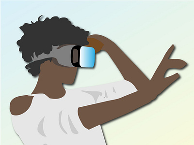 BLACK ILLUSTRATION black design dribbble goggles icon illustration illustrator tech technology vector virtual virtual reality virtualreality woman