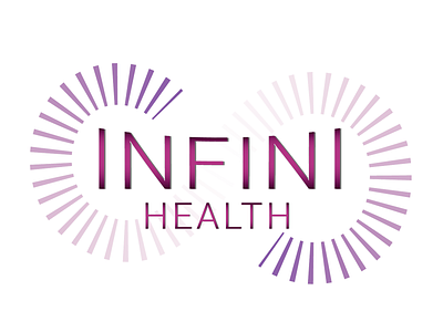 Infini Health Logo art branding corporate design digital gold health illustrator infinity logo medical photoshop pink typography vector wordmark