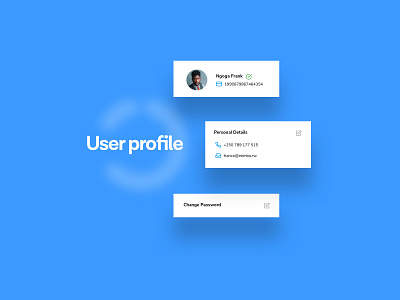 User profile africa development blue citizen platform clean design system digital flat gradient it smart tech ui uidesign uidesigner uiux