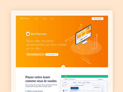 Intouch web landing page dashboard landing page payment platform system